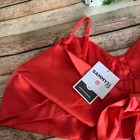 NWT Black History Month Sammy B Orange Tie Front Bustier - Picture 5 of 13